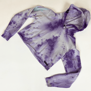 Cropped Tie Dye Hoodie - Purple - Skywear Threads
