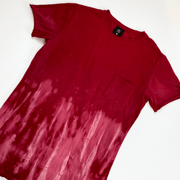 Scoop Bottom Pocket Tee - Crimson Tie Dye - Skywear Threads