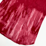 Scoop Bottom Pocket Tee - Crimson Tie Dye - Skywear Threads