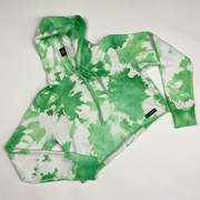 Cropped Tie Dye Hoodie - Green - Skywear Threads