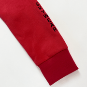 Cropped Hem Hoodie - Red - Skywear Threads