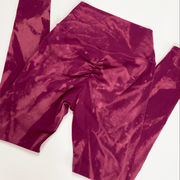 Scrunch Leggings - Magenta Tie Dye - Skywear Threads