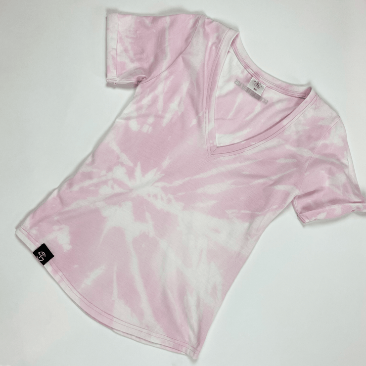 Scoop Bottom Tee - Pink Tie Dye - Skywear Threads