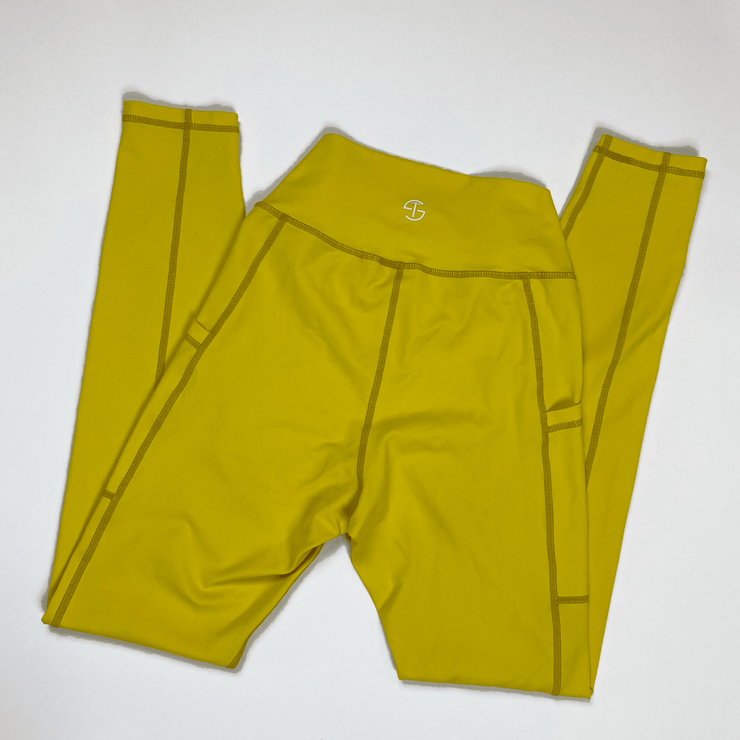 Pocket Leggings - Yellow - Skywear Threads